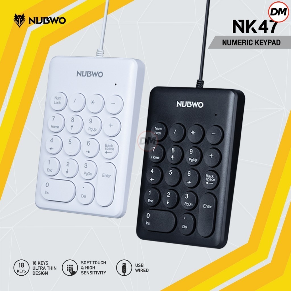 พิมพ์ง่าย NUBWO แป้นพิมตัวเลข แป้นคีย์ตัวเลข Keyboard NK-46 NK-47 มีสาย, NKB105 Wireless2.4G, NKB111