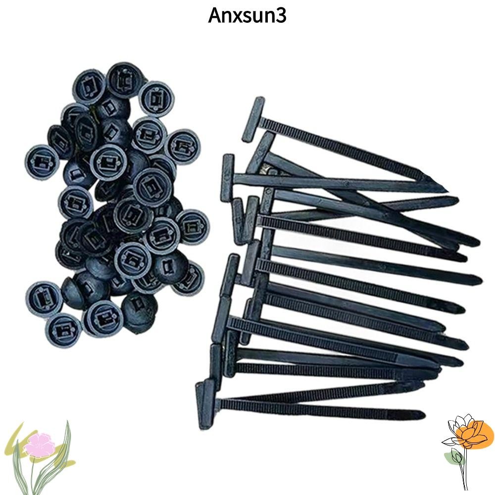 ANXSUN3 20/50100 ชิ้นไนลอน Universal Cable Tie Buckle, Self-Locking Cable Tie Retainer Heavy Duty ไนลอน Zip Ties, อเนกประสงค์ไนลอนหัวเข็มขัดพลาสติกสายผูกเครื่องมือ