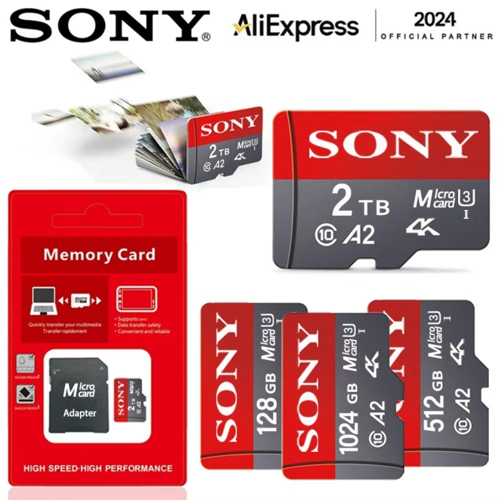 Original SONY ใหม่ 2TB Micro TF Mini SD การ์ด 1TB 256GB 512GB 128GB TF หน่วยความจําแฟลชการ์ดสําหรับโทรศัพท์/คอมพิวเตอร์/กล้อง Dropshipping