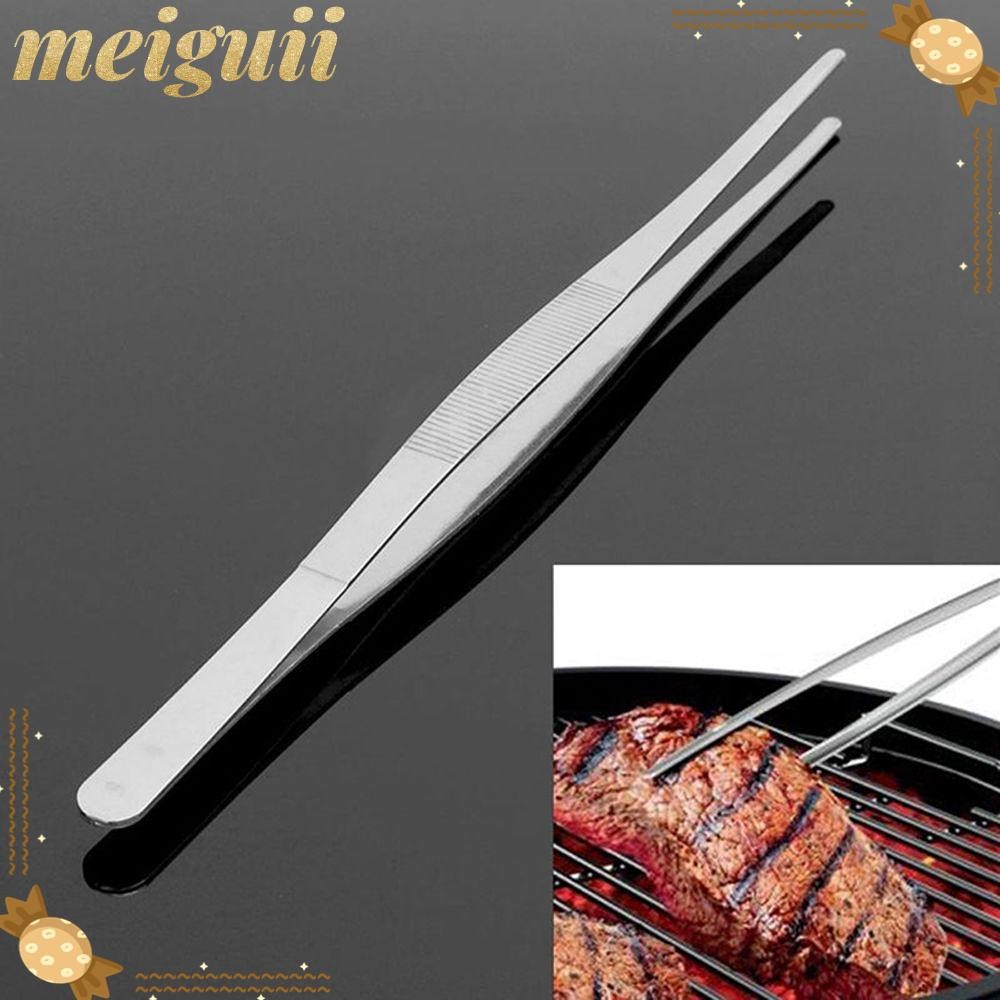 Meiguii อุปกรณ์แหนบบาร์บีคิว คลิปเนื้อบาร์บีคิวสแตนเลส