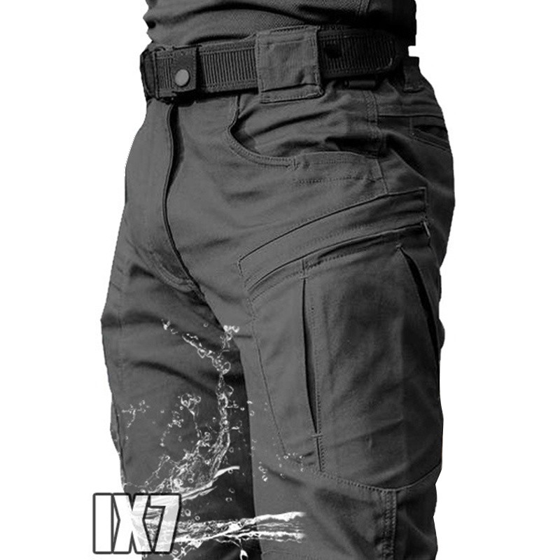 Black Tactical Pants For Men IX7 Men's Outside Hiking Waterproof Work Cargo Pants