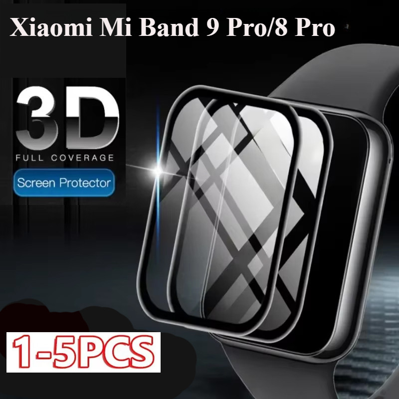 2cs 3D โค้ง Protecitve ฟิล์มสําหรับ Xiaomi Mi Band 9 Pro ป้องกันหน้าจอสําหรับ Xiaomi Mi Band9 Pro Miband 8 Pro ฟิล์ม