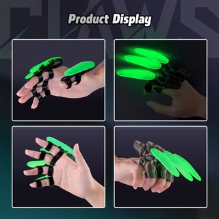 1 retractable mechanical claw wolf claw glowing boy cool stress relief costume prop toy