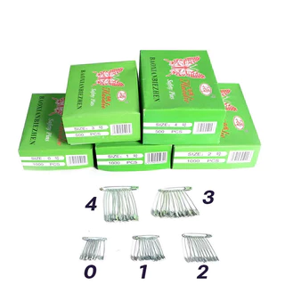 เข็มกลัดพรีเมียม เบอร์ 000-4 สีเงินสแตนเลสคุณภาพดี เหมาะสำหรับงาน DIY และใช้งานทั่วไป (10 ชิ้น)