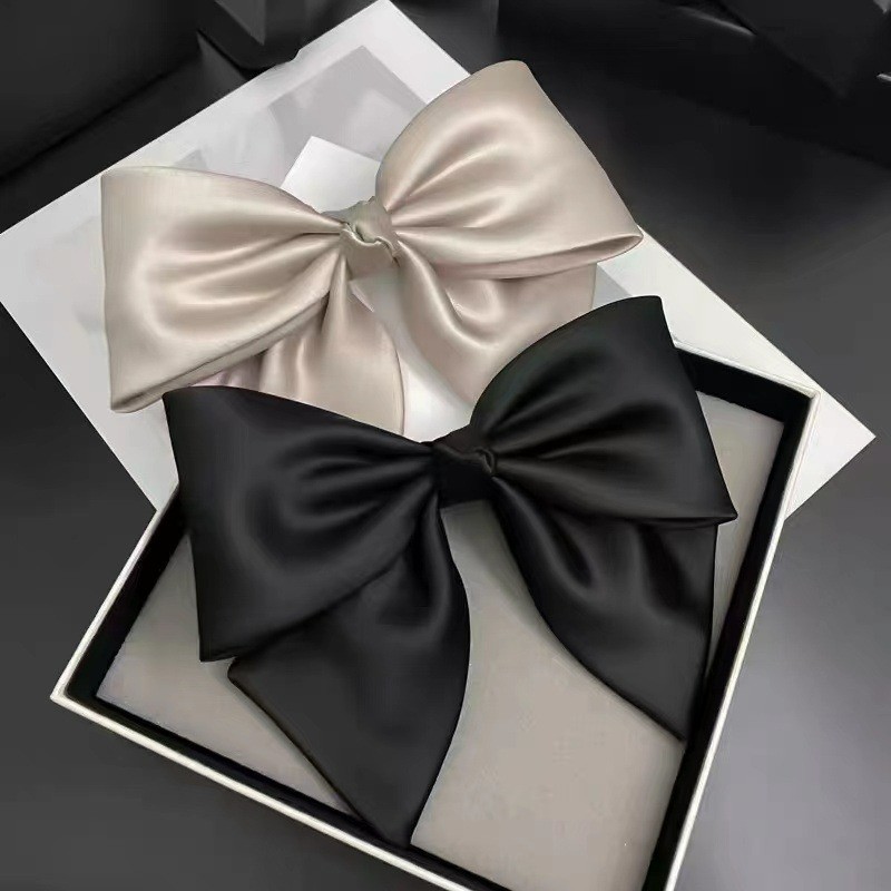 Simple สีทึบโบว์กิ๊บแฟชั่นเกาหลีฤดูใบไม้ผลิคลิป Hairpin อุปกรณ์เสริมผมสําหรับผู้หญิงs