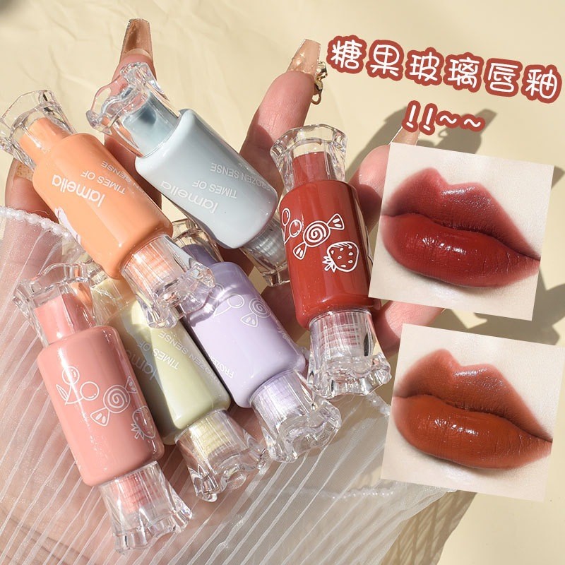 BM-shop:ลิปกลอส เนื้อน้ำ ให้ความชุ่มชื้น ติดทนยาวนาน มีทั้งหมด 6 สี C1078