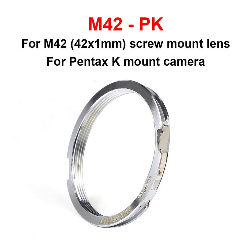M42-Pentax PK Mount Adapter Ring with tool Silver For M42 (42x1mm) mount lens to Pentax K Mount Came