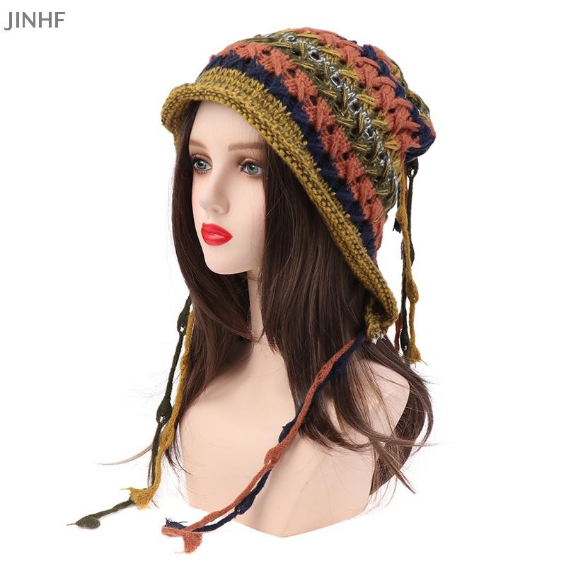 [BestBuyshop] ผู้หญิงฤดูหนาวถักหมวกplush Ball Decorยืดหยุ่นหนาHollow Out Beanieนุ่มอบอุ่นปกติFitป้องกันหูLadyหมวกฤดูหนาวใหม่สต็อก