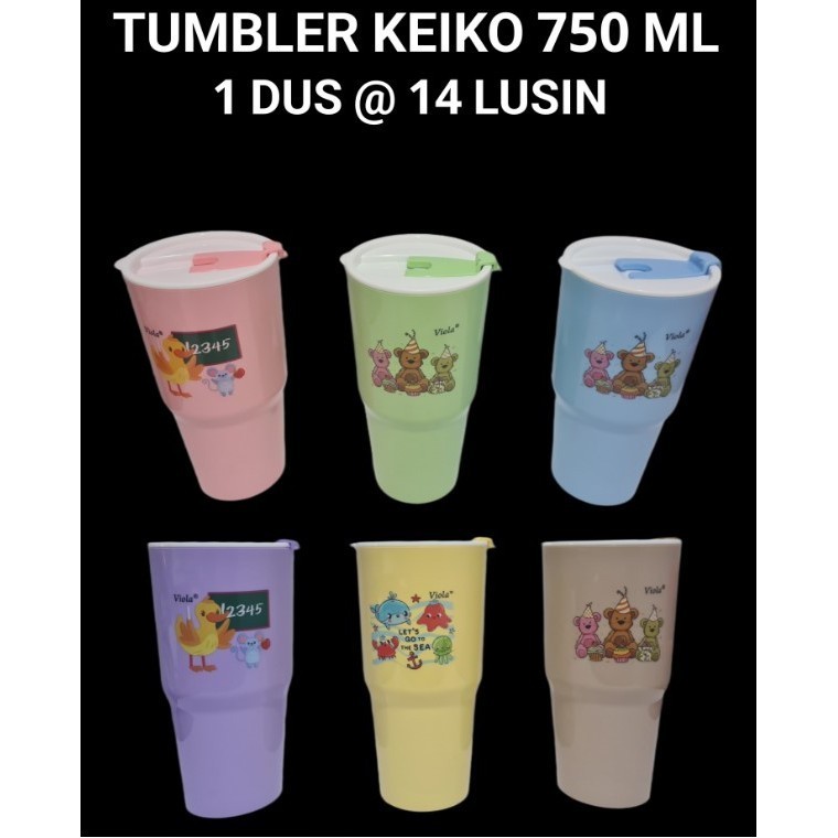 (2PCS) KEIKO VIOLA TUMBLER/KEIKO DRINKING PLACE/THICK VIOLA TUMBLER