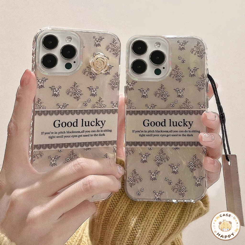 เคสไอโฟน 15 สำหรับ IPhone 11 16 12 13 14 Pro Max 7Plus XS X XR Max 8 7 16 14 15 Plus SE 2022 ดอกไม้โรแมนติกย้อนยุค