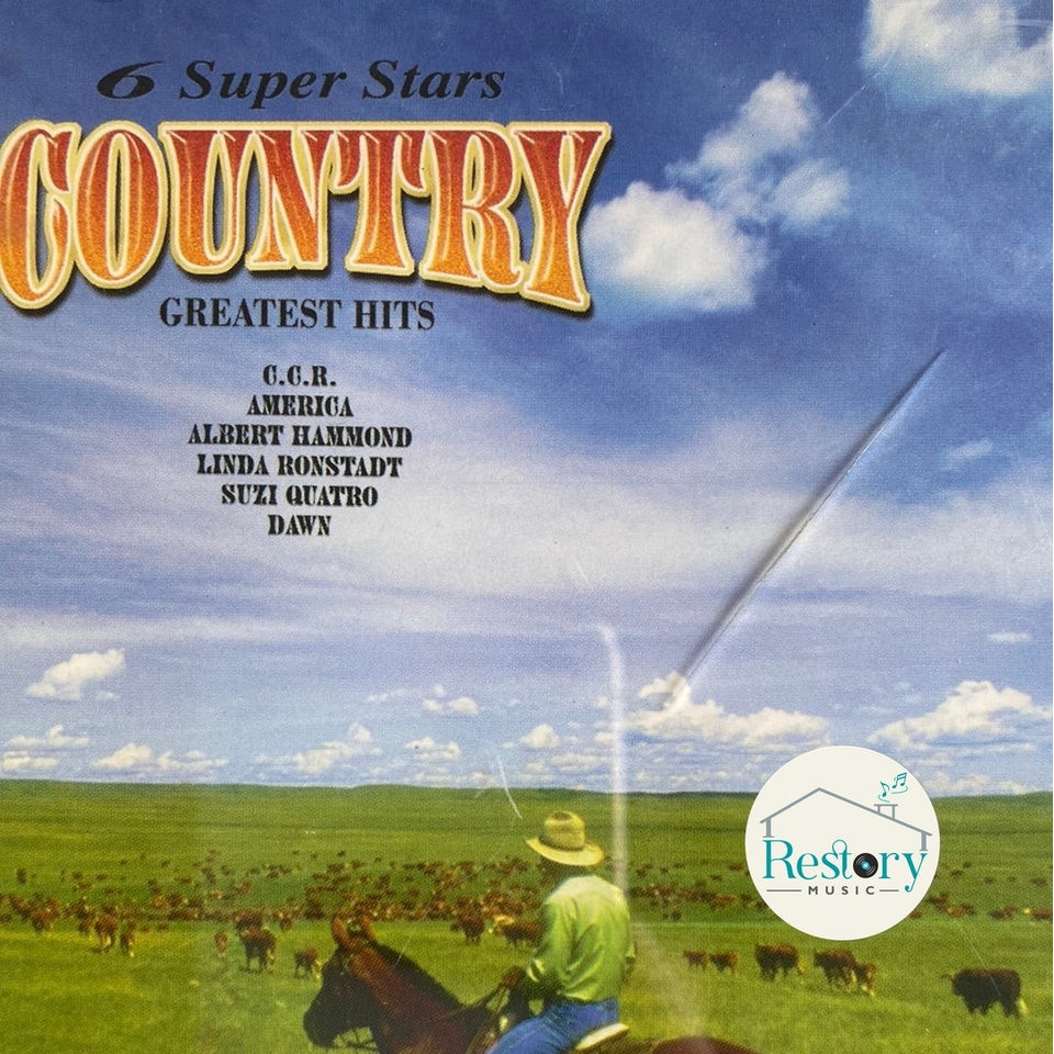 ซีดี Various - 6 Super Stars Country Greatest Hits (CD)(VG)