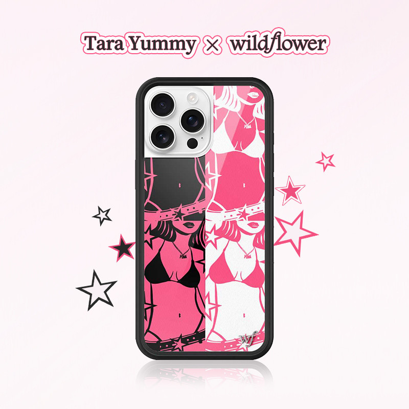Tara Yummy x ดอกไม้ป่าชื่อร่วมเคสโทรศัพท์สําหรับiPhone 16 Pro Max 12 13 14 15 Pro Max 14 15 16 Plusแฟชั่นHard Full Anti-Fallป้องกันปกหลังWFปลอกWF