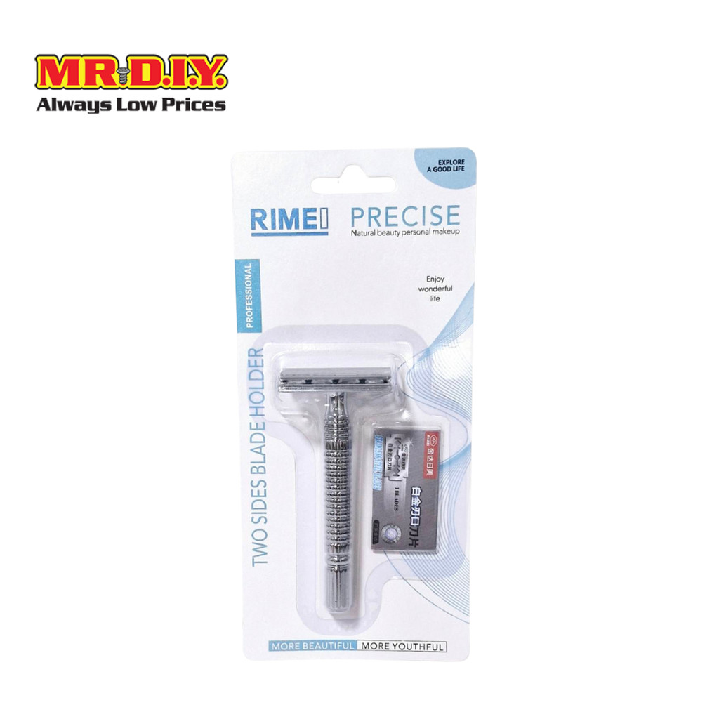 RIMEI ที่โกนหนวดชนิด 2 ใบมีด พร้อมใบมีดสำรองในชุด