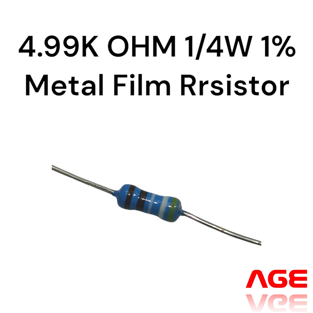 4.99K OHM 1/4W 1% Metal Film Resistor #MF0W4FF4991P50