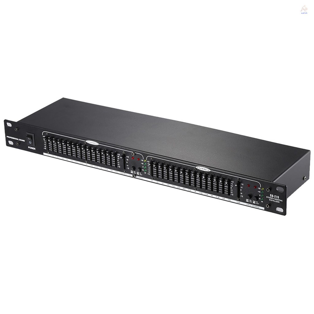 Eq-215 Dual Channel 15-Band Equalizer 1U Rack Mount