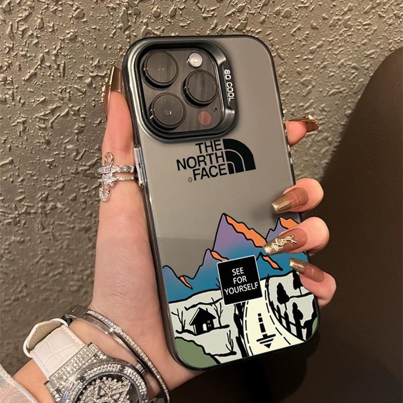 COD ใช้ได้กับ iPhone 11 13 12 14 15 Pro MAX 14 15 7 Plus XR XSMAX เคสโทรศัพท์ลายภูเขาหิมะ TheNorthFace แบรนด์อินเทรนด์