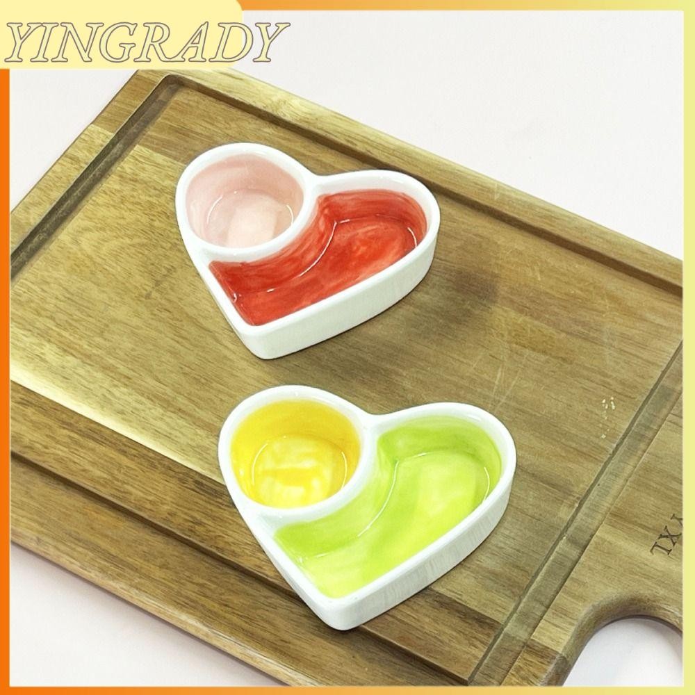 YINGRADY ชามให้อาหารหนูแฮมสเตอร์เซรามิค, สัตว์น่ารักแครอทรูปหัวใจอุปกรณ์สัตว์เลี้ยงหนูแฮมสเตอร์