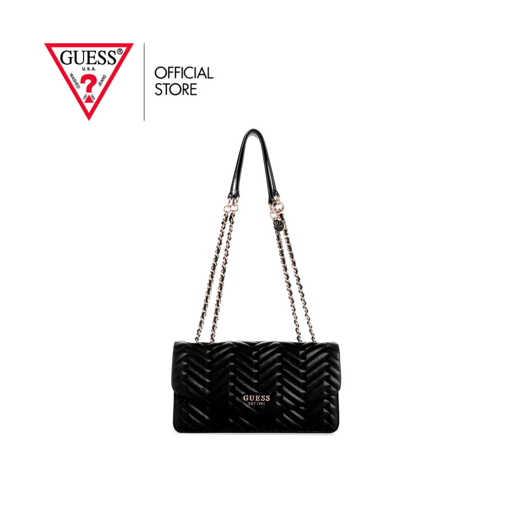 GUESS กระเป๋า รุ่น QG950821 ANNING CONVERTIBLE XBODY FLAP สีดำ