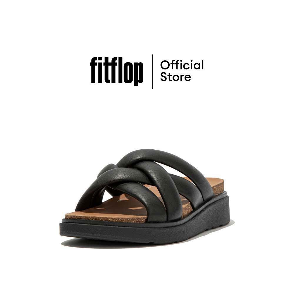FITFLOP GEN-FF PADDED-STRAP LEATHER รองเท้าแตะผู้หญิง รุ่น HN2-090 สี ALL BLACK