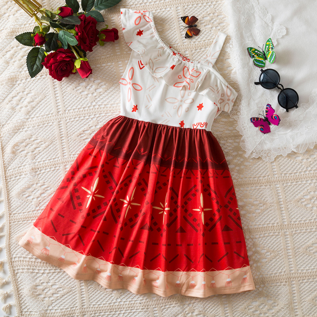 NNJXD Moana Cosplay Costume Kids Dress for Birthday Party Baby Girl Sets Halloween Christmas Princess Dresses