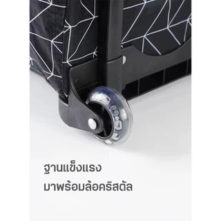 รถเข็นมีล้อ กระเป๋าช้อปปิ้งเก็บความร้อนน้ำหนักเบา รองรับน้ำหนักได้40kg
