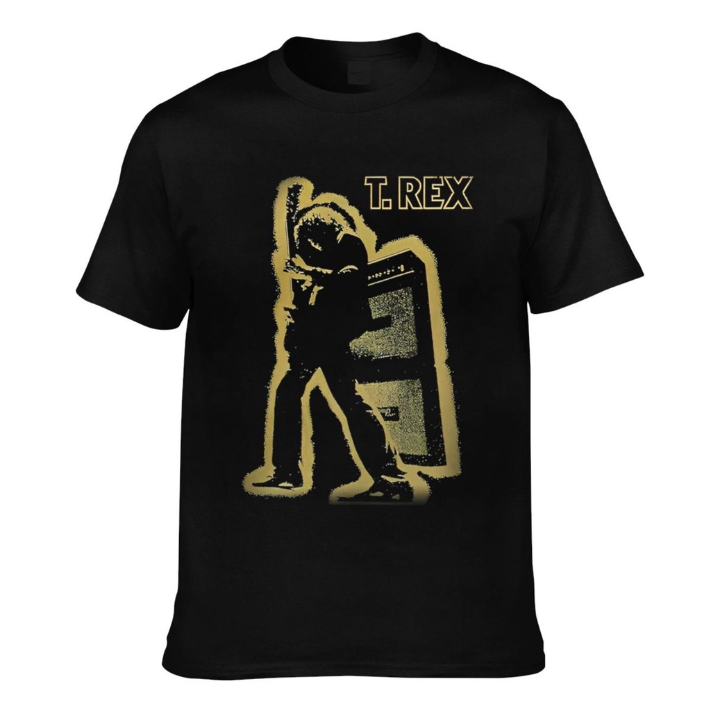 ที. Rex Electric Warrior Album Tee Marc Bolan Dino Dines เสื้อยืดแฟชั่นผู้ชาย