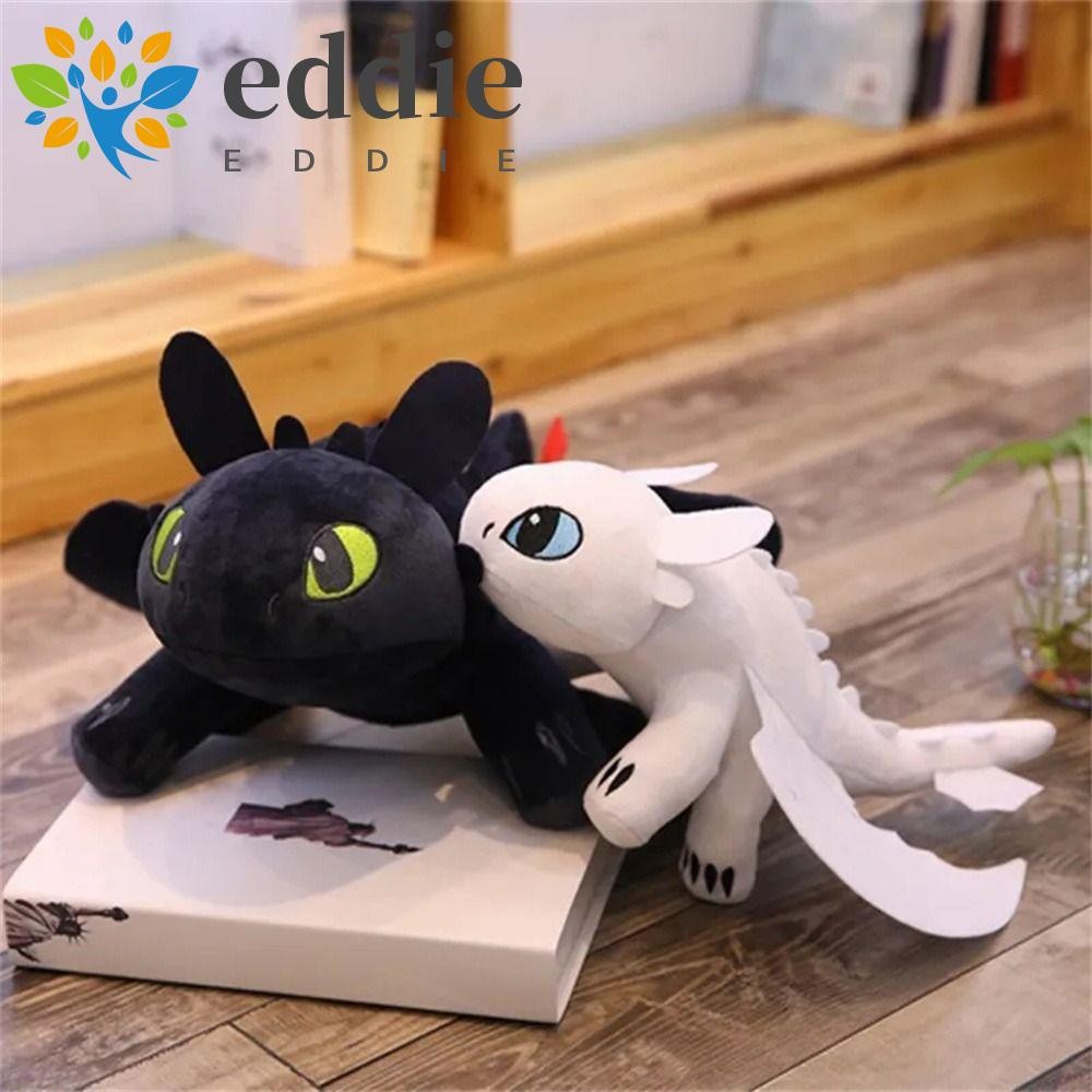 Edie วิธีรถไฟตุ๊กตามังกรของคุณ, การ์ตูนสัตว์วิธีการรถไฟมังกรของคุณ 3 มังกรฟันตุ๊กตาตุ๊กตา, น่ารัก 20/27/35 ซม.สีดําสีขาวอะนิเมะรูปมังกรตุ๊กตาของเล่นเด็กของขวัญ