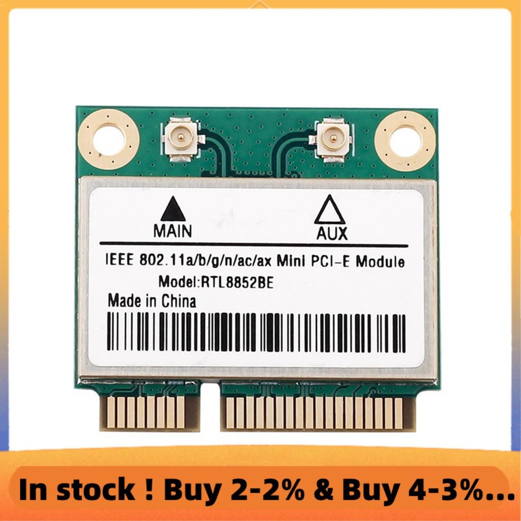 Rtl8852be การ์ดเครือข่าย WiFi 6 1800Mbps BT 5.2 Dual Band ไร้สาย MiniPCIe 802.11ac/Ax 2.4G/5 Ghz -MI