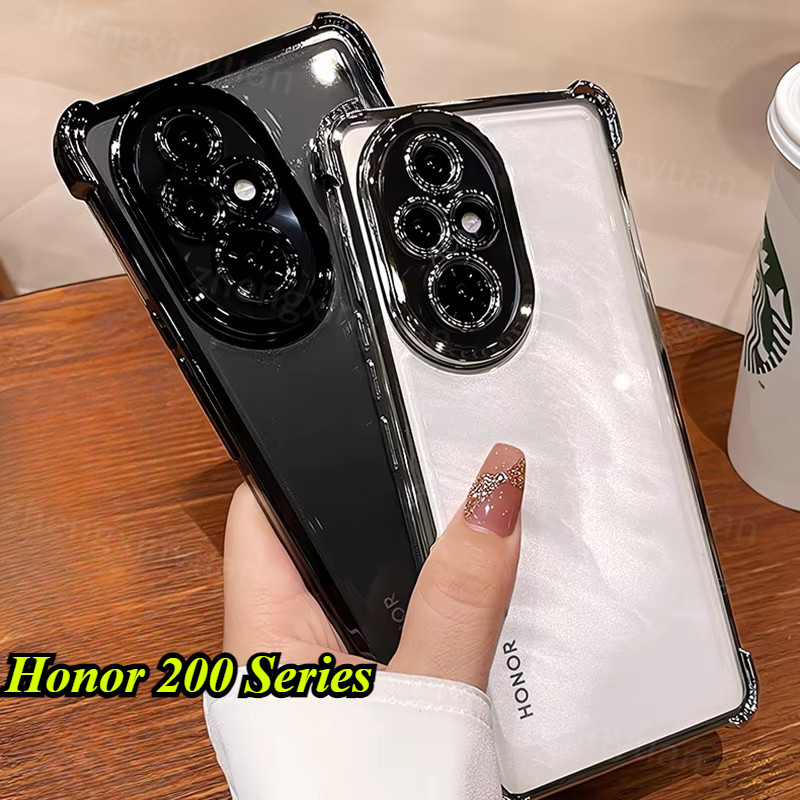 ชุบใสสําหรับ Honor 200 pro 5G 2024 ซิลิโคนนุ่มกันกระแทกเคสโทรศัพท์สําหรับ Honor400Lite 400Lite Honor400 Honor200pro Honor400pro 400pro คลุมทั้งหมดฟิล์มเกราะป้องกัน