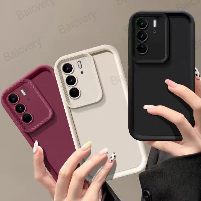 สําหรับrealme C75 4Gนุ่มที่มีสีสันMatte TPUป้องกันชายแดนเลนส์ฝาครอบShock Proofเคสโทรศัพท์
