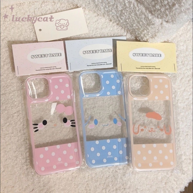 Iphone 16 15 14 13 12 11 Pro Max X XR XS Max 7 8 Plus SE2020 เคสโทรศัพท์การ์ตูนสัตว์น่ารักคู่ปกอ่อนใส