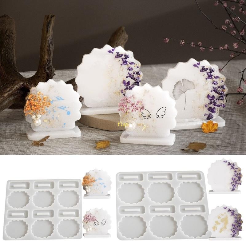 Flgo แม่พิมพ์ซิลิโคนสําหรับงานฝีมือสร้างสรรค์และกิจกรรมครอบครัวกรอบรูปดอกไม้แห้ง Mould แม่พิมพ์ตกแต่งบ้าน