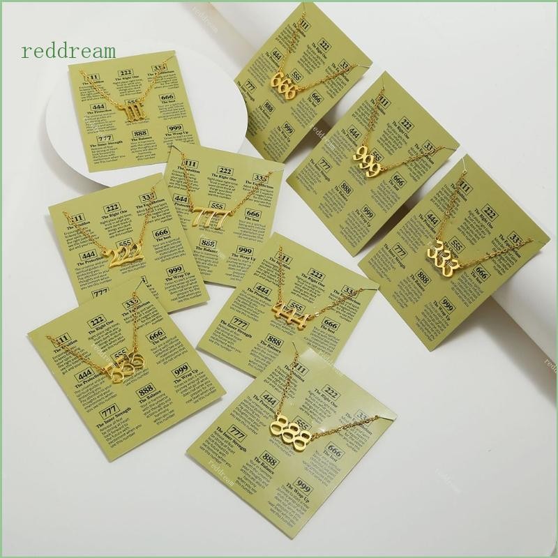 Redd สร้อยคอเบอร์แองเจิล 111 222 333 444 555 666 777 888 999 สร้อยคอทอง