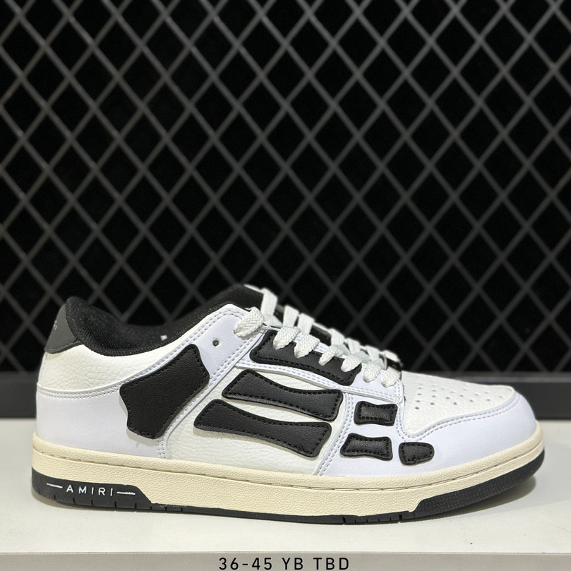 Amiri Skeleton low-skel TOP sneakers รองเท้าผ้าใบลำลองสำหรับผู้ชายและผู้หญิง