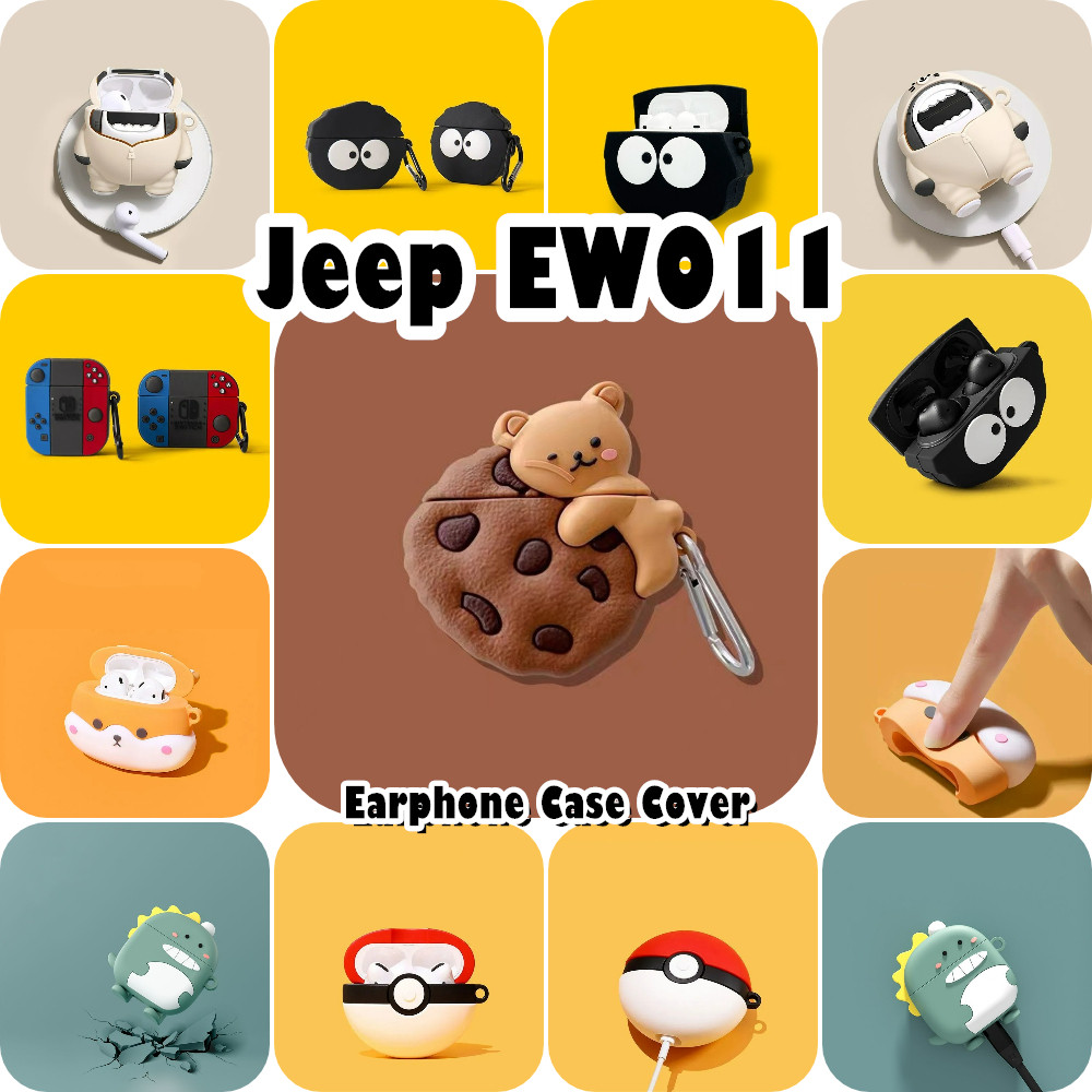READY STOCK!นําไปใช้กับ Jeep EW011 เคส Case เคสหูฟัง การ์ตูนน้ําเย็น ซิลิโคนนุ่ม เคส เคสหูฟัง NO.1