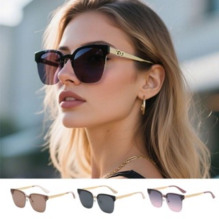 แว่นตากันแดด UV400 ทรงสี่เหลี่ยม ไร้กรอบ แฟชั่นสไตล์เกาหลี อ…