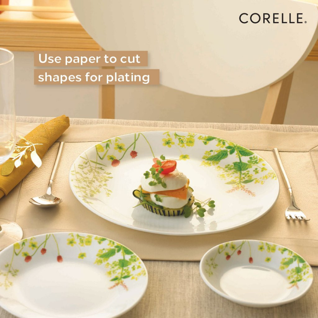 CORELLE PROVENCE GARDEN จานแก้ว & ชาม Corelle by Corning MADE IN THE USA.