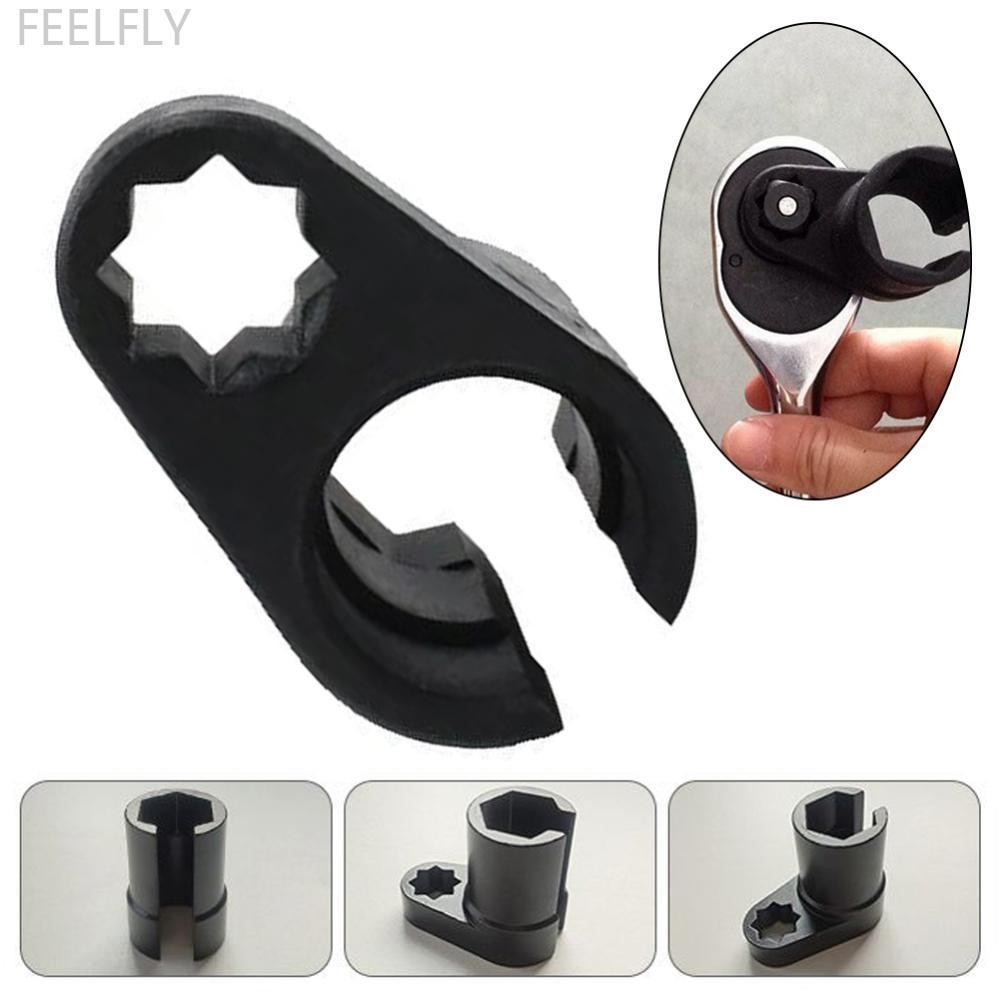 FEELFLY 22 มม.รถ Offset เซนเซอร์ออกซิเจนประแจซ็อกเก็ต 3/8 นิ้วไดรฟ์ O2 Remover เครื่องมือ O2 เซ็นเซอ