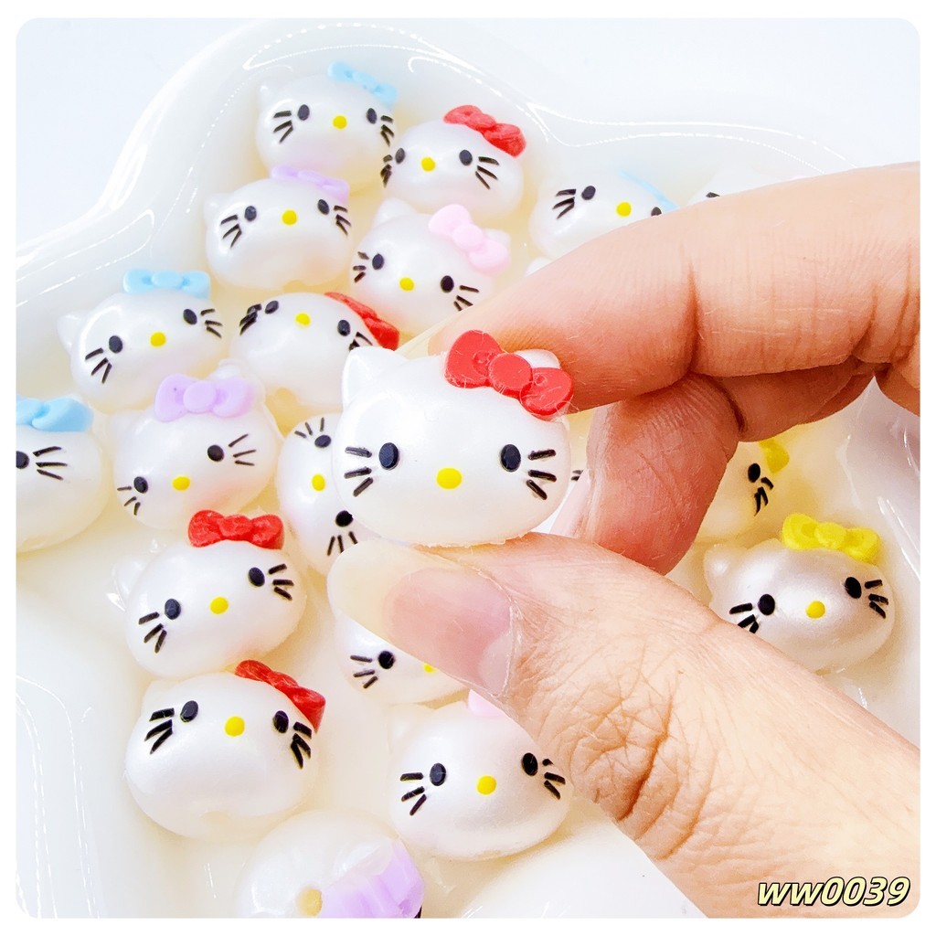 คิตตี้กาวนุ่มอุปกรณ์เครื่องประดับการ์ตูน ทําเอง ลูกปัดปากกากระเป๋าจี้โซ่โทรศัพท์มือถือวัสดุ - รูปที่ 2