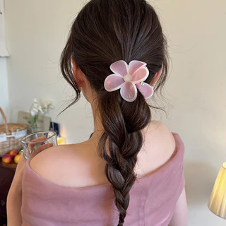แฟชั่น Jelly Color Plumeria Flower Hairpin Grips คลิป Barrettes อุปกรณ์เสริม