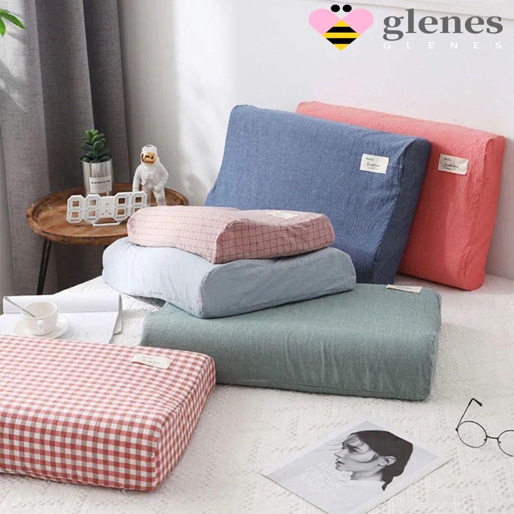 เกลเนส หมอนยางพารากรณี,ผ้าฝ้าย50*30เซนติเมตร/60*40เซนติเมตรหมอน,สิ่งทอที่บ้านสีทึบสบายลายสก๊อตปลอกหมอนนอนห้องนอน