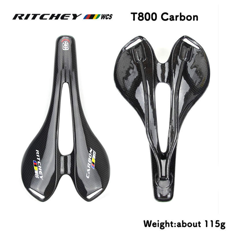 Ritchey WCS สติกเกอร์เบาะจักรยานเสือภูเขา/จักรยานเสือหมอบ 3K Gloss Full Carbon Fibre อานชิ้นส่วนจักรยานคาร์บอนอาน