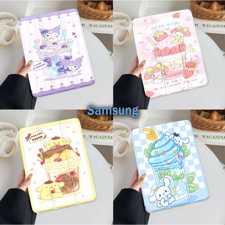 เคสฝาพับ เคส สำหรับ Samsung Galaxy Tab S6lite S7 S8 S9 S10 S7FE S9FE A8 A9 S8+ S7+ S9+ A7liteมีช่องใส่ปากกา เคสกันกระแทก
