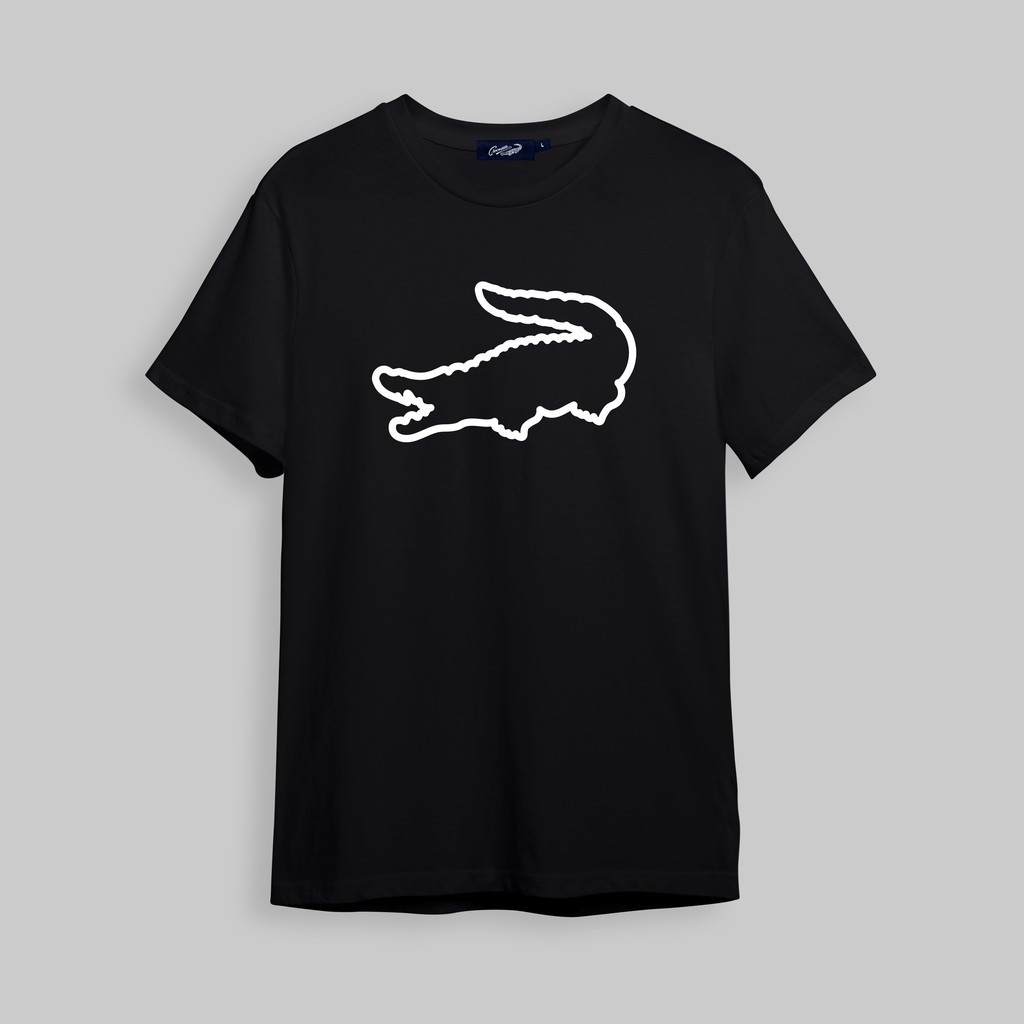 เสื้อยืดผ้าฝ้ายคอกลมพิมพ์ลายจระเข้ S-5XL