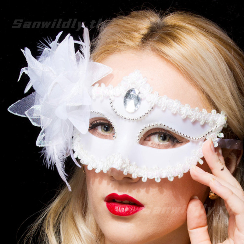 💕SW💕 หน้ากาก แฟนซีดอกไม้ ประดับเพชร สไตล์เวนิส สําหรับเต้นรํา ปาร์ตี้ งานแต่งงาน  หน้ากากตกแต่งงานปาร์ตี้ ถูกสุดๆ - รูปที่ 2