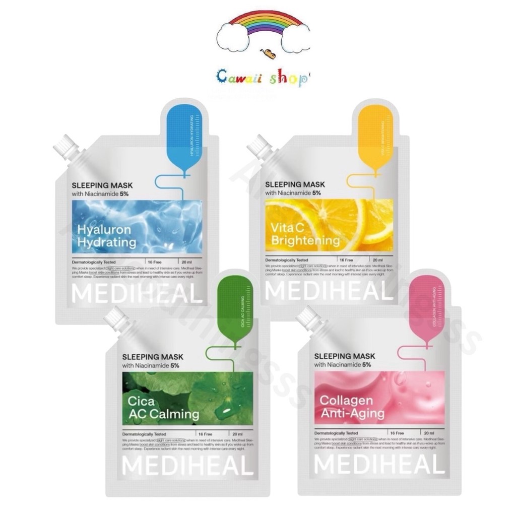 Mediheal Sleeping Mask 20ml เมดิฮีล สลีปปิ้ง มาส์ก 20ml เนื้อครีมกึ่งเจล