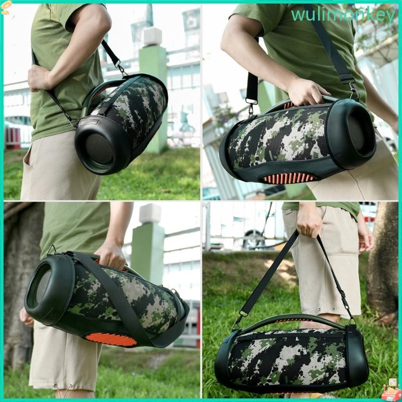 WU แบบพกพากระเป๋าสําหรับ Boombox 3 ผู้ถือลําโพง Shock-Absorbing สไตล์ลําโพงครอบคลุมกระเป๋าเก็บกรณีป้องกัน