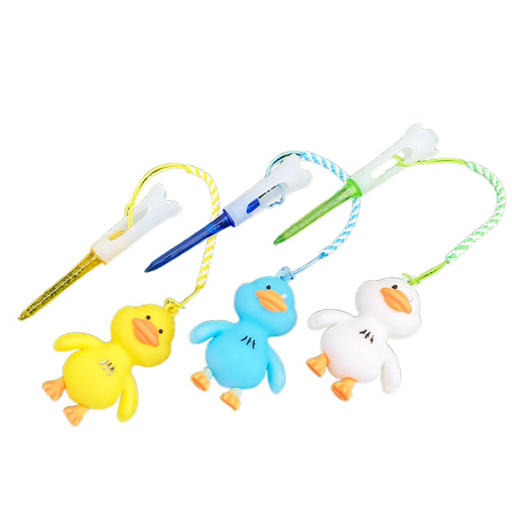 HOMECLEEOESQX การ์ตูนกอล์ฟยาง Tee พลาสติกเปลี่ยนเป็ด Golf Tee รีไซเคิล Anti-loss 83 มม.กอล์ฟแปลกรูปร่าง Tee กลางแจ้ง - รูปที่ 5