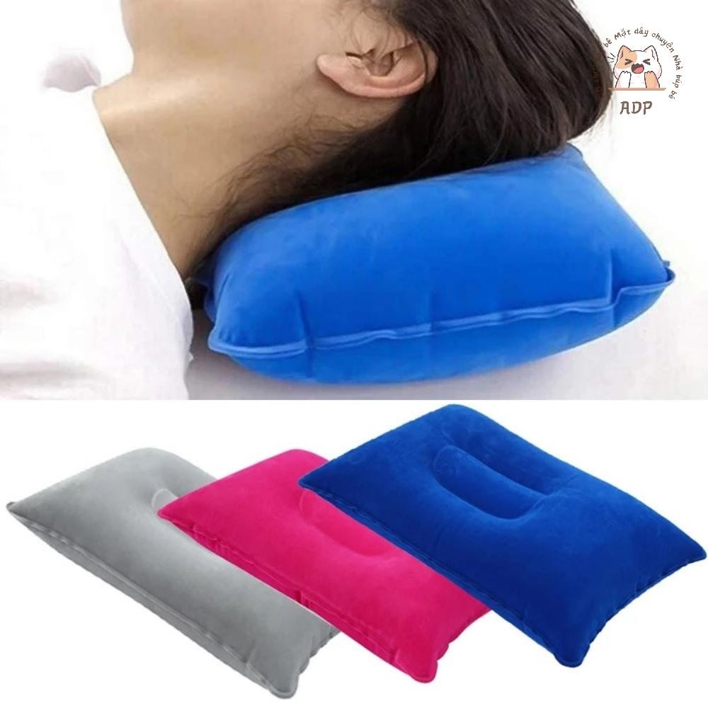 [ERT] PVC แบบพกพา Ultralight Inflatable Air หมอนคอสนับสนุน Headrest Camping Sle VN