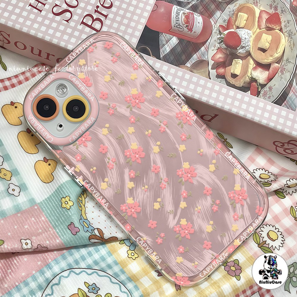 🚚จัดส่งในพื้นที่🚚 เคสไอโฟน สวย น่ารัก ดอกไม้ สําหรับ IPhone 16 15 14 13 12 7 8 Plus 11 13 Pro 16 Promax X XR XS Max เคส